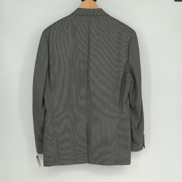 19925 Men's Lauren Ralph Lauren Houndstooth Blazer Gray size 42L preppy Business - Picture 2 of 10